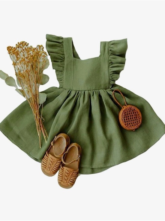 Other - Olive Green Ruffled Sundress for Toddler